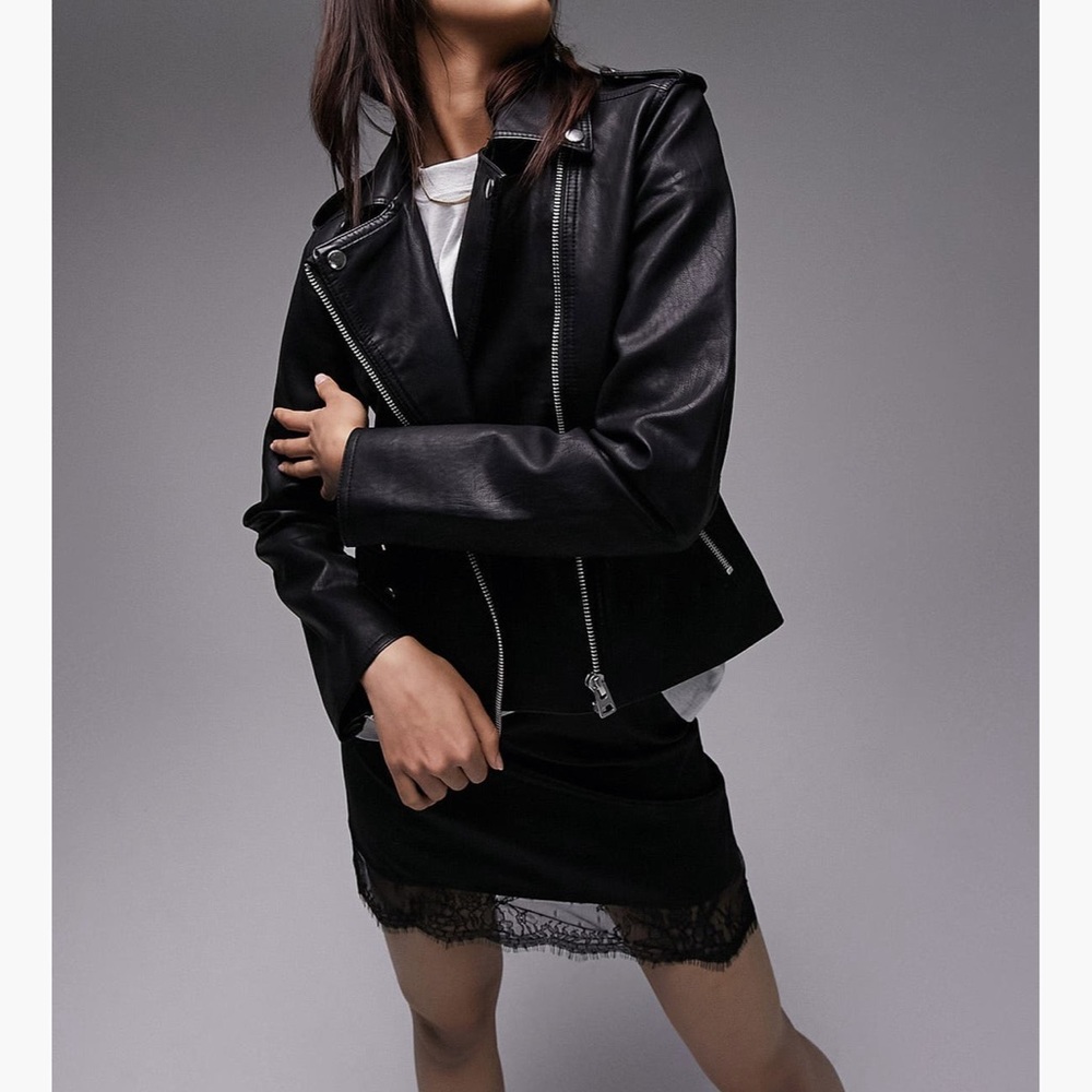 NWOT - TOPSHOP -  FAUX LEATHER JACKET